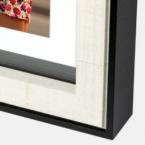 ZEP MDF Fotorahmen Roma weiß 15x20 cm mit Passepartout 10x15 cm