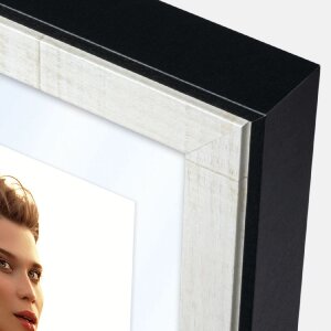 ZEP MDF-Fotorahmen Roma weiß 18x24 cm mit Passepartout 13x18 cm