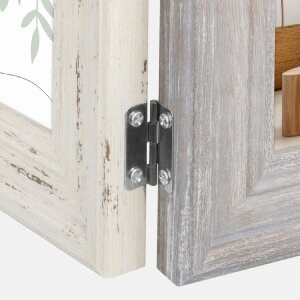 ZEP Doppelrahmen Imperia 3 Fotos 10x15 cm 47,5x21 cm Naturholz Weiß Grau