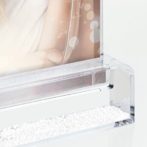 ZEP Glitter-Fotorahmen Wynn Schnee weiß 10x15 cm