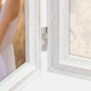 ZEP Holz-Doppelrahmen Rosel 2Q 32x21 cm Weiß für 2 Fotos 13x18 cm