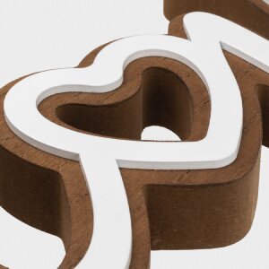 ZEP Cuvier Holzdeko Schriftzug Love Braun Weiß 30x20cm