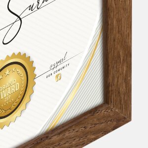 ZEP деревянная фоторамка Сертификат коричневый 21x29,7 см