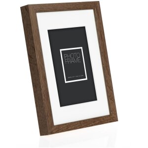 ZEP Holzrahmen Malmo braun 13x18 cm mit Passepartout 9x13 cm