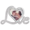 ZEP Metall-Portraitrahmen Margot 8x8 cm Herzform mit "Love"-Schriftzug