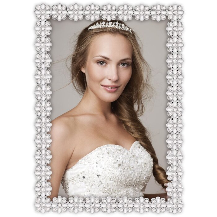 ZEP Metall-Portraitrahmen Rigoletto 10x15 cm Blumen-Strassdetails