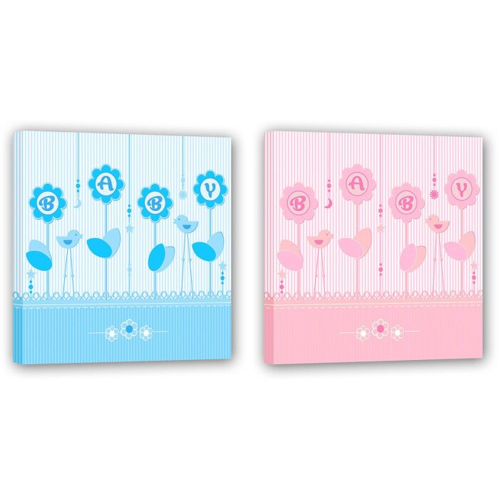 ZEP Babyalbum BABY BOOK sortiert 25x25 cm 60 weiße Seiten