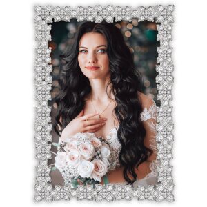ZEP Portraitrahmen Rossini Metall Strass 10x15 cm und 13x18 cm Silber
