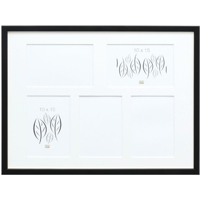 Deknudt S41JL2 Gallery Frame Black 5 фотографий 10x15 см дерево
