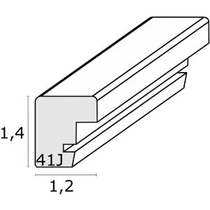 Deknudt S41JL4 Holzrahmen Rot 21x29.7cm A4 Größe