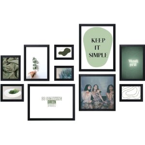 Deknudt S41VH2 Picture Wall 10 рамок черного цвета различных размеров Размеры от 10x15 до 30x40