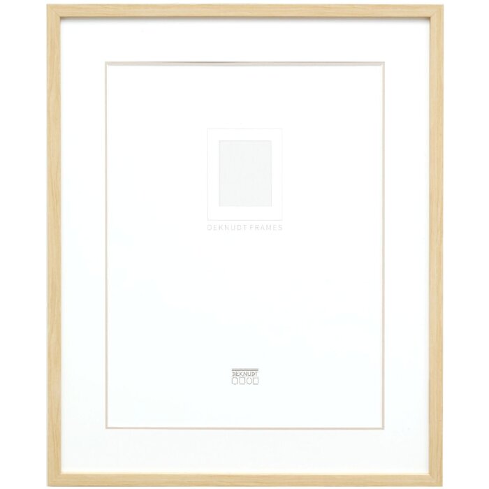 Deknudt S43AH1 Bilderrahmen Naturholz 30x40 cm m. Passepartout 20x30 cm