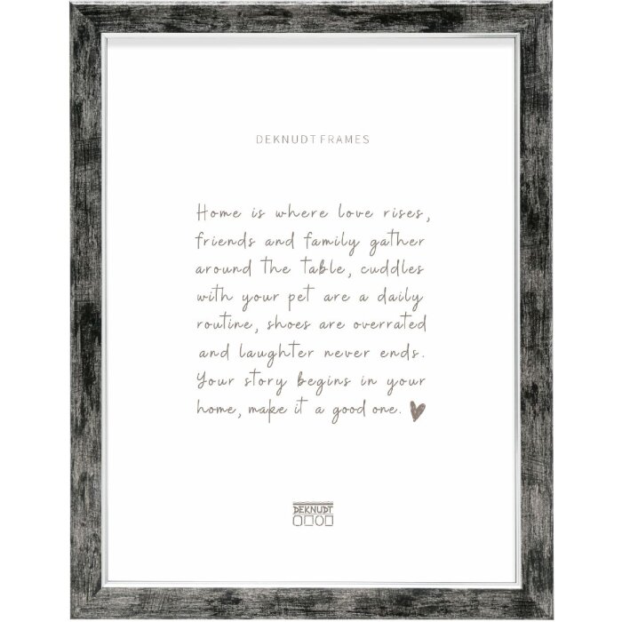 Deknudt S45YE2 Holzrahmen Schwarz Silberkante 30x45cm