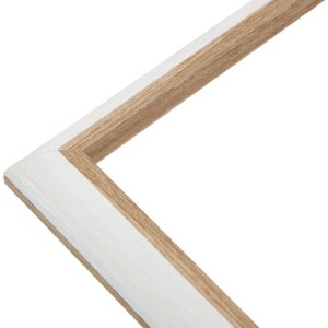 Deknudt S46WG1 Bilderrahmen Weiß Naturkante 15x20cm mit Passepartout