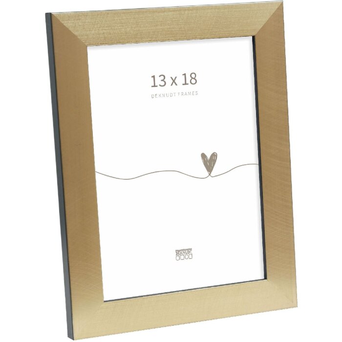 Deknudt S47BB2 Bilderrahmen 13x18 cm schwarz gold Kunststoff Klarglas