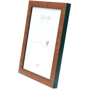 Deknudt S47EG3 Fotorahmen Wurzelholzfarbe Schwarz Kante 18x24 cm