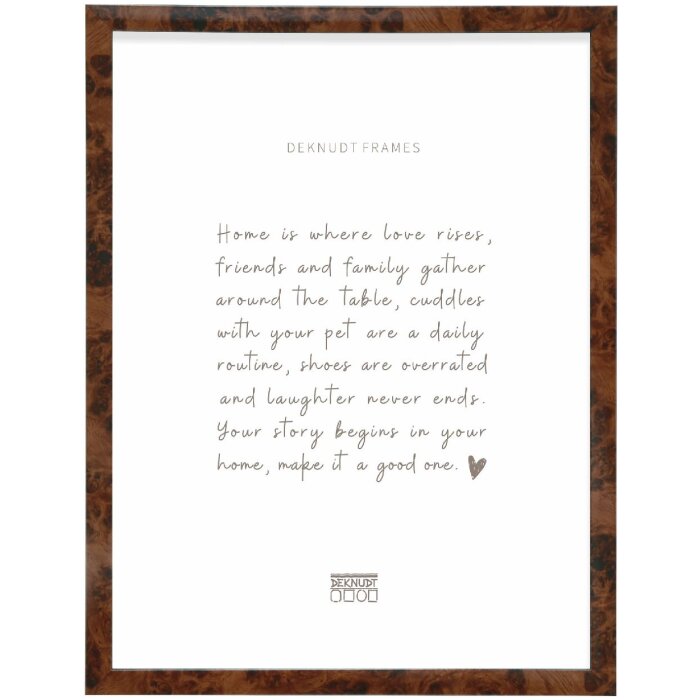 Deknudt S47EG3 Rahmen Wurzelholzfarbe Schwarz 30x45 cm