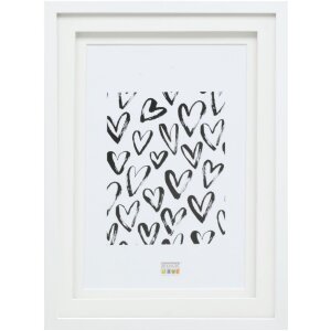 Deknudt S65KK1 Bilderrahmen Weiß Doppeltes Passepartout 13x18 cm