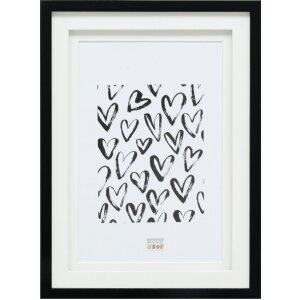 Deknudt S65KK2 Bilderrahmen Schwarz Doppeltes Passepartout 13x13 cm