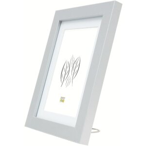 Deknudt S66KD1 Bilderrahmen Silberfarbe Weißes Passepartout 29.7x42 cm