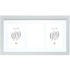 Фоторамка Deknudt S66KD1 серебристая 3 фото 15x20 см с...