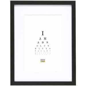 Фоторамка Deknudt S66KF2 черная с белым паспарту 29,7x42 см