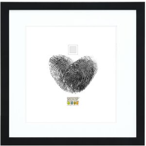 Фоторамка Deknudt S66KF2 черная с белым паспарту 50x50 см