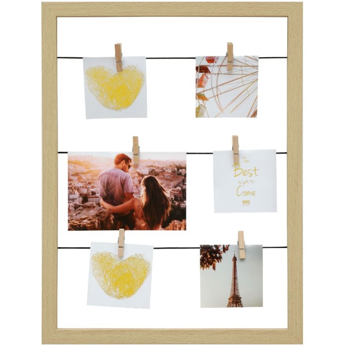 Deknudt S68VA3 Memotafel naturfarbe Wäscheklammern 30x40 cm