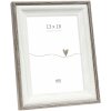 Deknudt S68VG2 Bilderrahmen Weiß mit Braun-Grauer Kante 13x18 cm