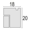 ZEP Bilderrahmen Roma Floatglas und Passepartout 15x20 cm bis 20x30 cm