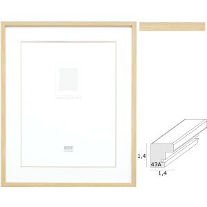 Deknudt S43AH1 Bilderrahmen Naturholzfarbe mit...