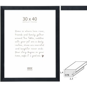 Deknudt S47BK2 Rahmen Schwarz 10x15 cm bis 50x70 cm...