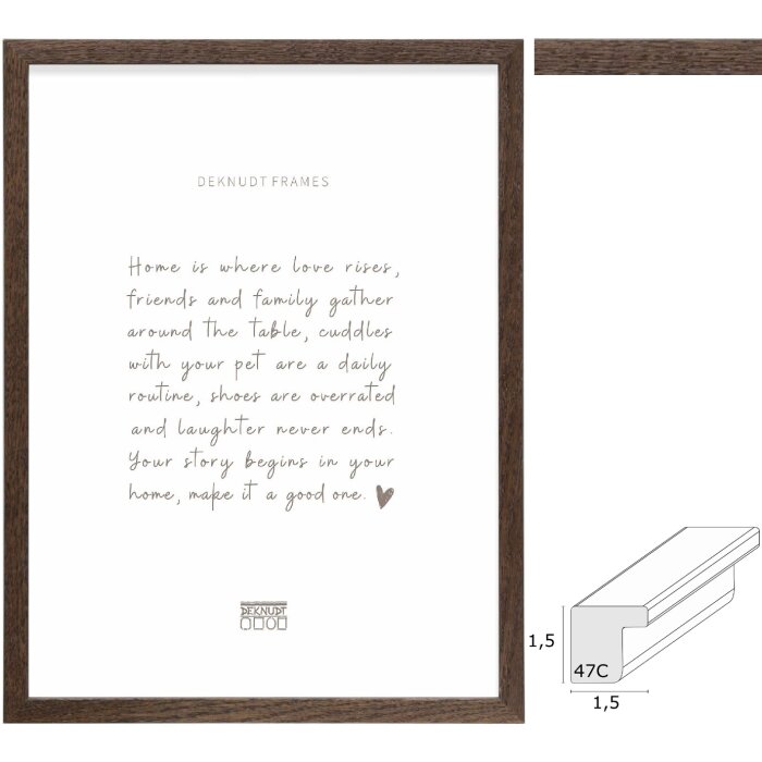 Фоторамка Deknudt S47CJ3 из массива темного дуба от 10x15 см до 40x60 см