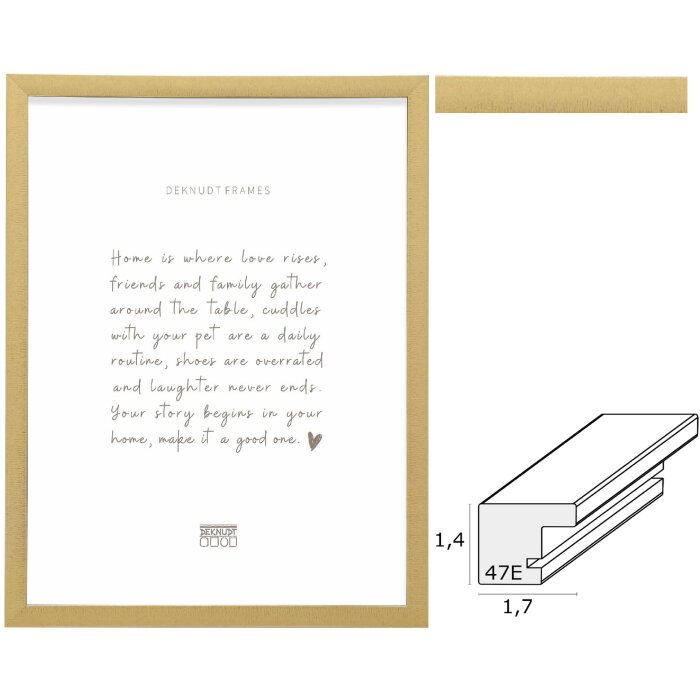 Deknudt S47EB2 Rahmen Gold Schwarze Kante 10x15 cm bis 40x50cm