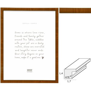 Deknudt S47EG1 Rahmen Dunkle Wurzelholzfarbe Schwarze...