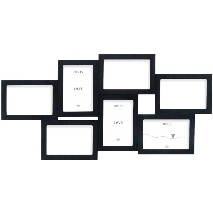 Deknudt S68UC2 Рамка настенная для фотографий черная 10x15 см для 7 фотографий