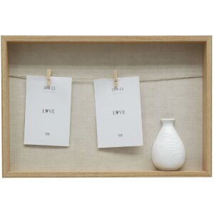 Deknudt S68UD3 Memotafel Naturholz Beiges Leinen Mehrere...