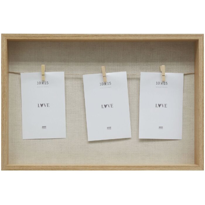 Доска для заметок Deknudt S68UD3 натуральное дерево бежевый лен несколько размеров