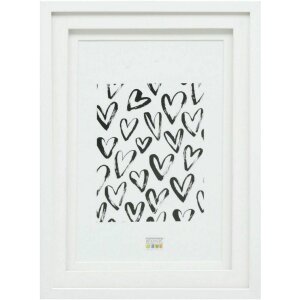 Deknudt S65KK1 Bilderrahmen Weiß Doppel Passepartout 10x15 cm