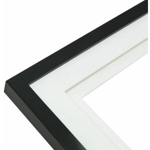 Deknudt S65KK2 Bilderrahmen Schwarz Doppeltes Passepartout 10x15 cm