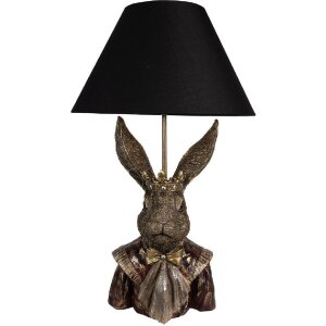 Clayre & Eef 5LMC0033 Tischlampe Hase mit Krone...