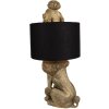 Clayre & Eef 5LMC0036 Настольная лампа Poodle Gold Black 30x28x57 см E27/max 1x60W