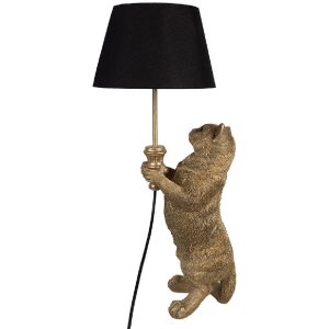 Clayre & Eef 5LMC0037 Tischlampe Katze Bronze-Optik...