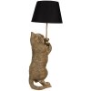 Clayre & Eef 5LMC0037 Tischlampe Katze Bronze-Optik E27/max 1x60W 31x24x62 cm