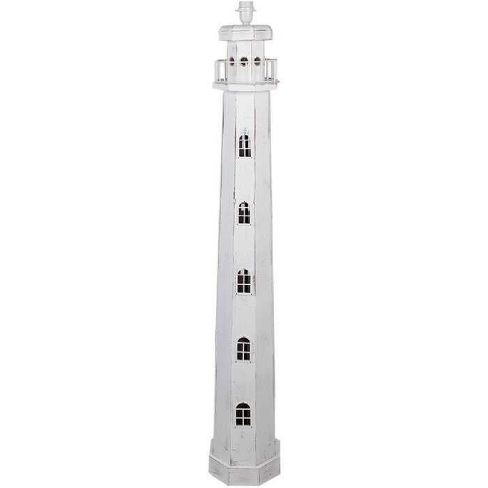 Clayre & Eef 5LMP278W Напольный светильник Lighthouse Design White 23x23x140 см E27/max 60W
