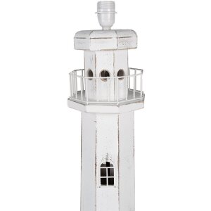 Clayre & Eef 5LMP278W Напольный светильник Lighthouse Design White 23x23x140 см E27/max 60W