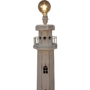 Clayre & Eef 5LMP278W Напольный светильник Lighthouse Design White 23x23x140 см E27/max 60W