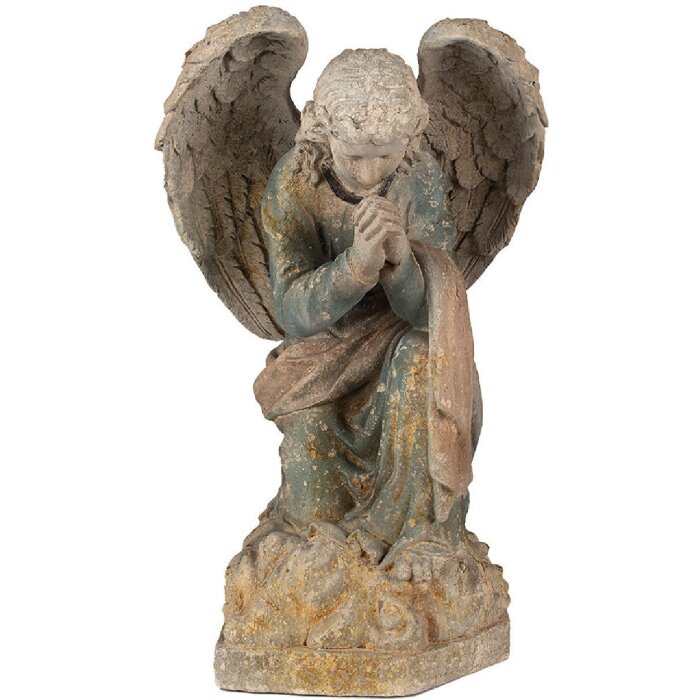 Clayre & Eef 5MG0043 Deko Engel Gebetspose Antik-Look 41x45x65 cm