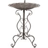 Clayre & Eef 5Y1203 Vogeltränke Metall Antiklook Ø 52x76 cm