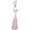 Clayre & Eef 5Y1220 Deko-Kaninchen Rosa Weiß 18x14x60 cm